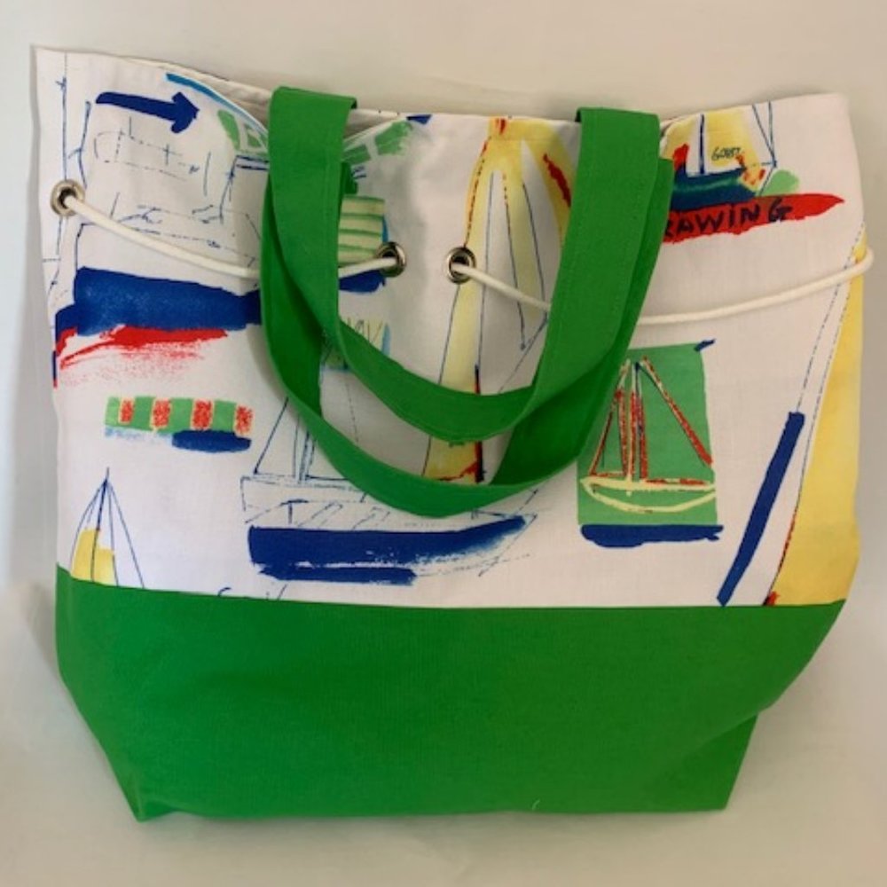 Nautical Theme Canvas Tote/Beach Bag
